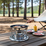 Eenpersoons gourmet - bakplaat -  rechaud op gas - compact en draagbaar Coolgods