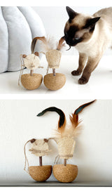 Kattenspeelgoed - Handgemaakt - Duurzame materialen - Panda ontwerp SpirePets