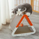 Kattenkrabplank - Verticale driehoekige vorm - Golfkarton - Sisal ballen SPIRE-PETS