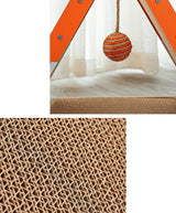 Kattenkrabplank - Verticale driehoekige vorm - Golfkarton - Sisal ballen SPIRE-PETS