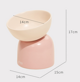 Verhoogde kattenvoerbak - keramische voerbak kat - roze SpirePets