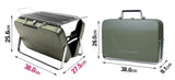 Compacte BBQ - mini barbecue koffer - groen - draagbaar - maat M