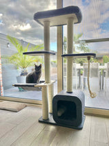 Katten krabpaal Candy - klimboom - krabmeubel - grijs SpirePets