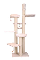 Krabpaal katten - Beige - 80 X 58 X 237-257cm - Krabmeubel - Krabpaal groot - Kattenmeubel Coolgods